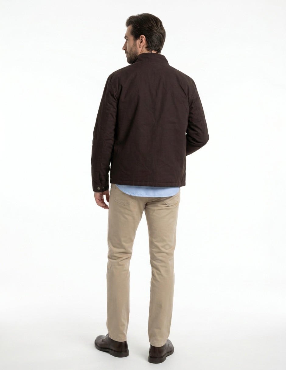 Chamarra casual con bolsillos para hombre 2