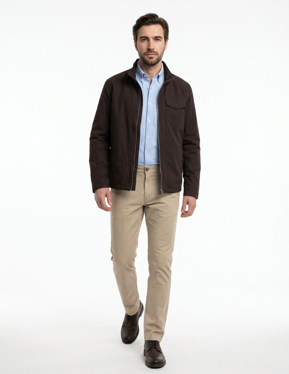 Chamarra casual con bolsillos para hombre 3