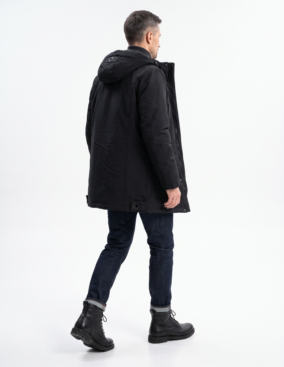 Chamarra parka impermeable con bolsillos para hombre 2