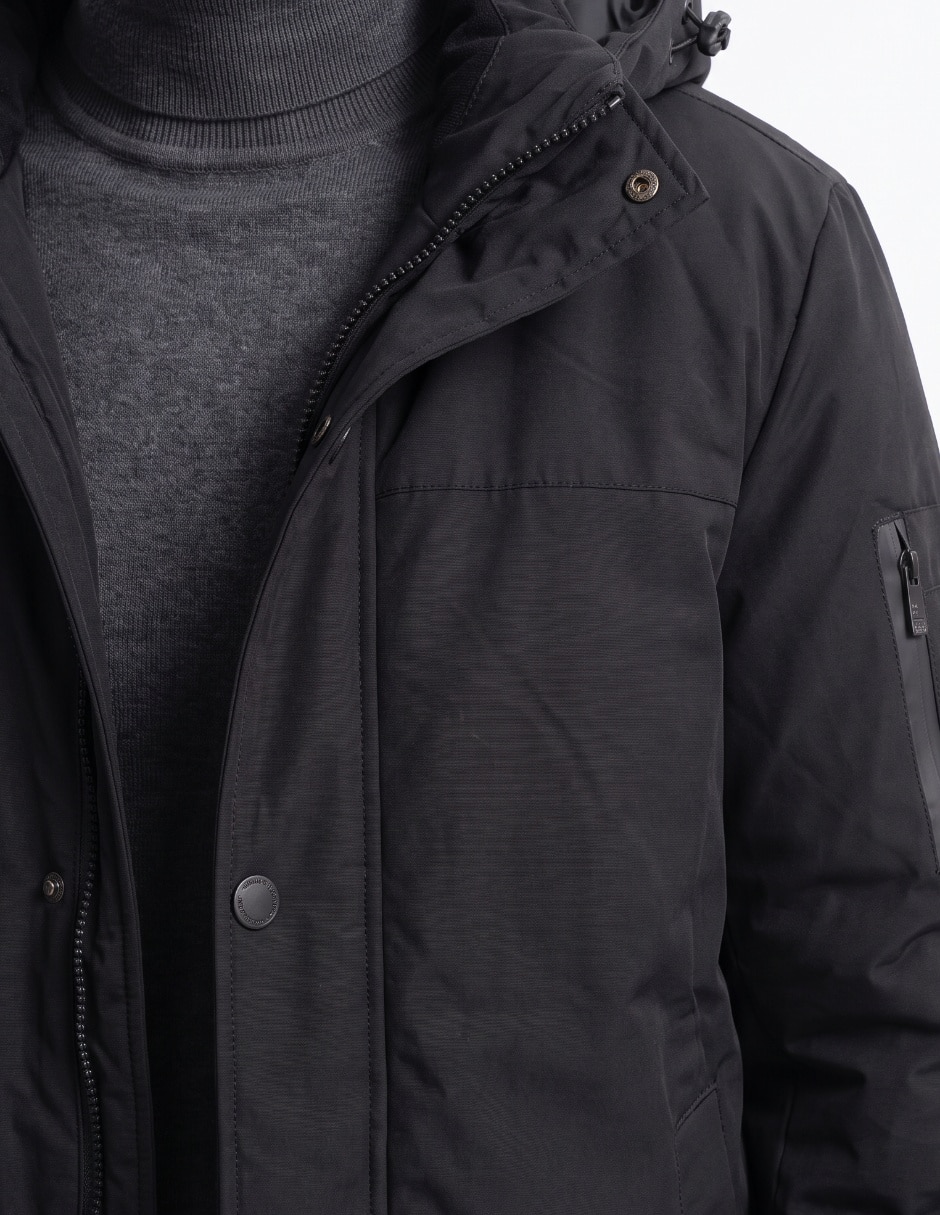 Chamarra parka impermeable con bolsillos para hombre 3