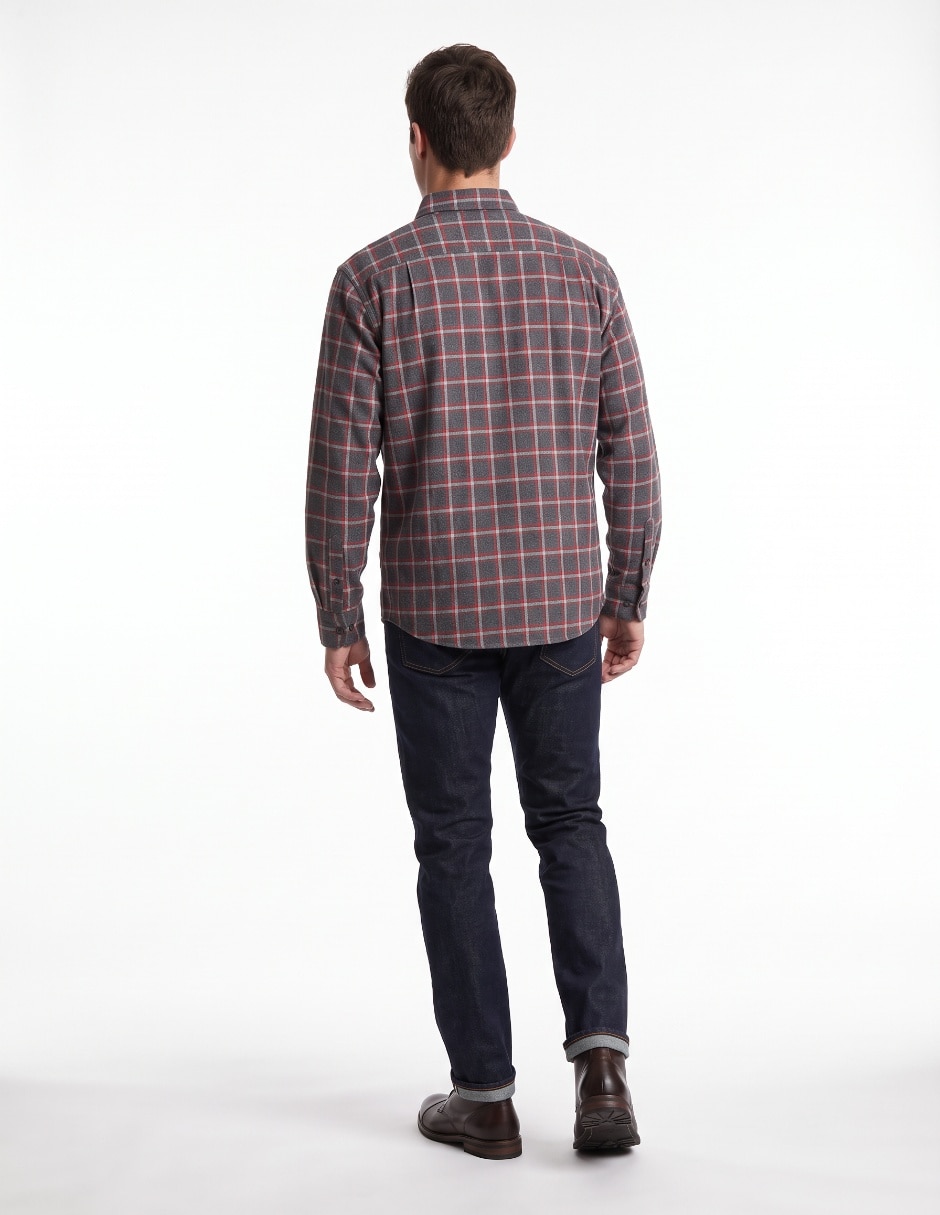 Camisa casual de algodón manga larga para hombre 2