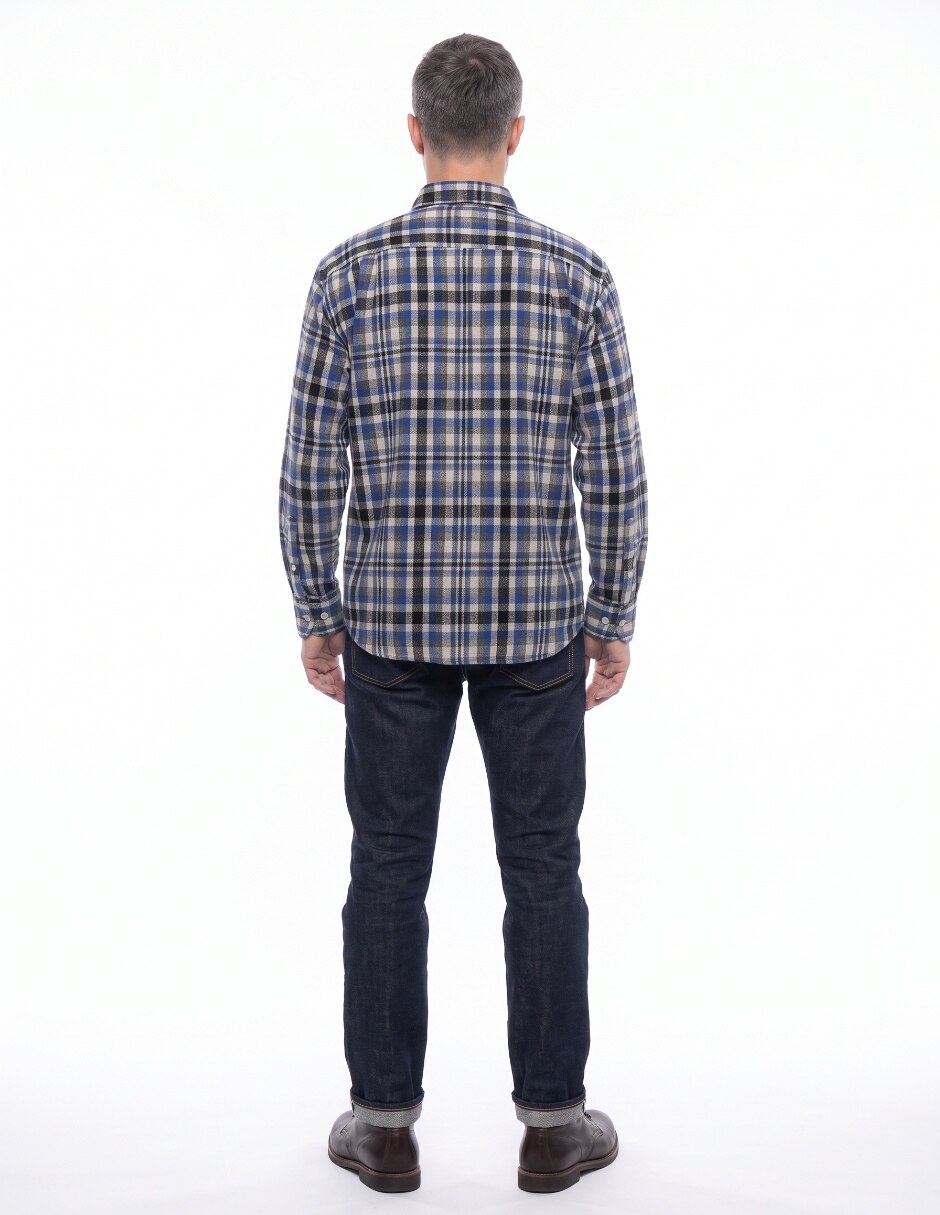 Camisa casual manga larga para hombre 2