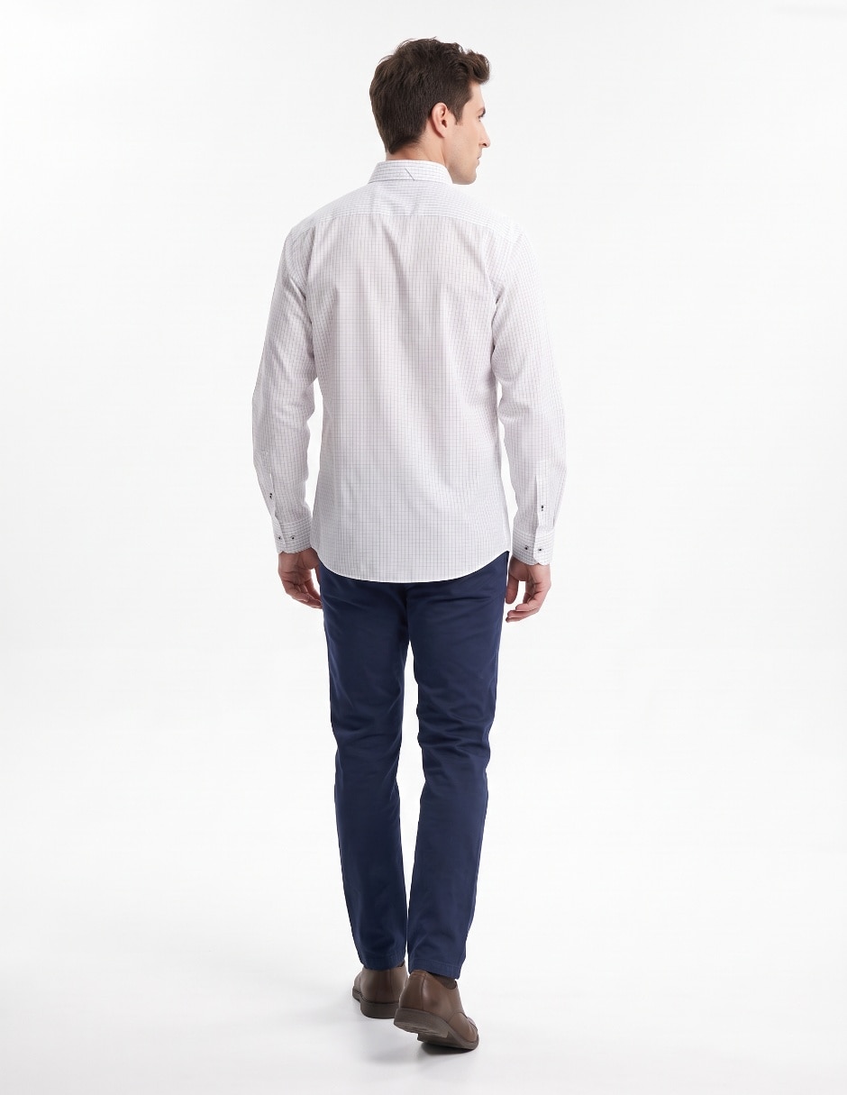 Camisa casual de algodón manga larga para hombre 2