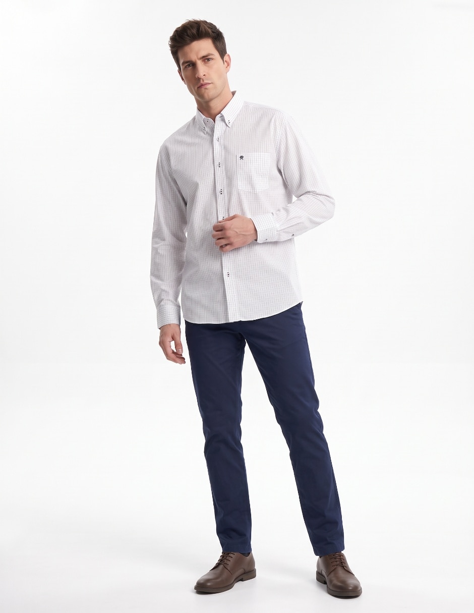 Camisa casual de algodón manga larga para hombre 3