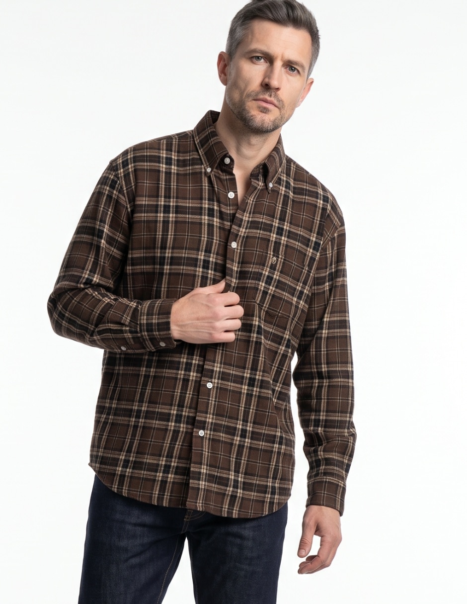 Camisa casual manga larga para hombre 3
