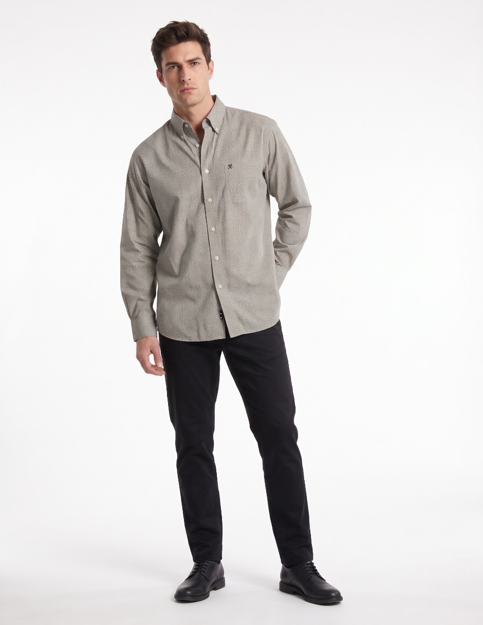 Camisa casual de algodón manga larga para hombre 3
