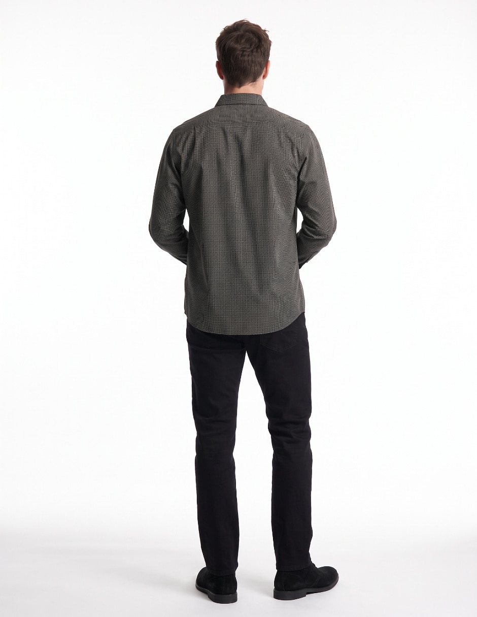 Camisa casual de algodón manga larga para hombre 2