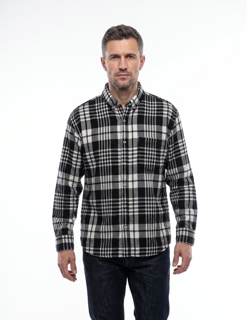 Camisa casual manga larga para hombre Camisa casual manga larga para hombre