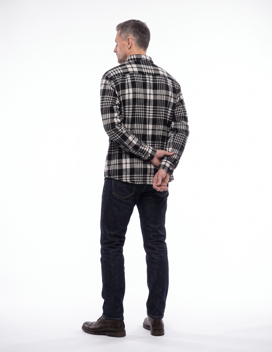 Camisa casual manga larga para hombre 2
