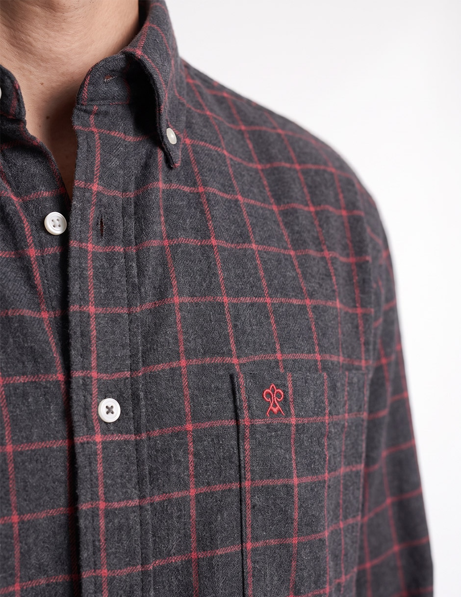 Camisa casual manga larga para hombre 4