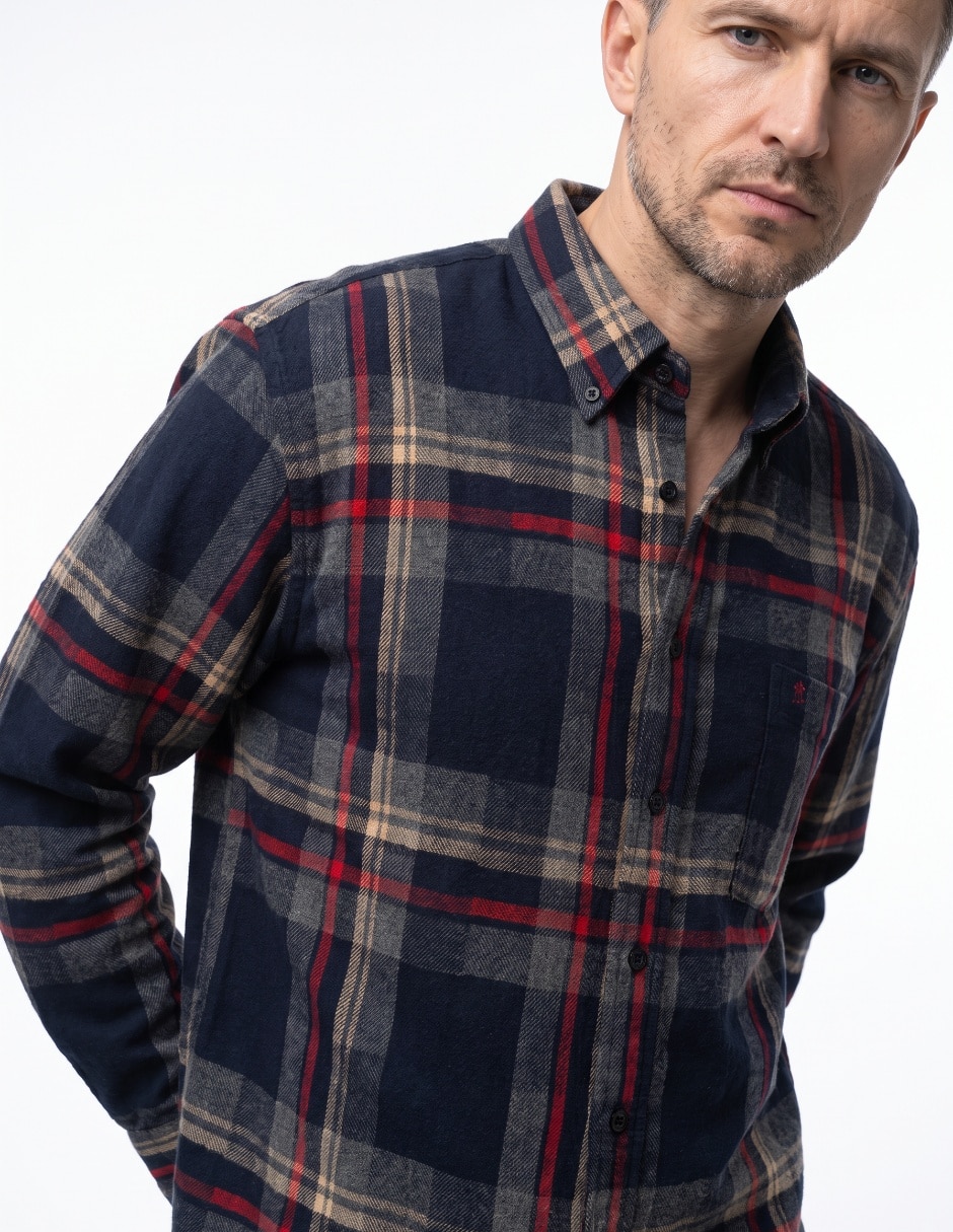 Camisa casual manga larga para hombre 3