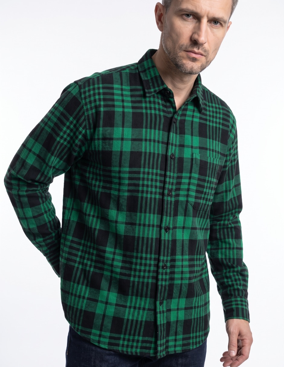 Camisa casual manga larga para hombre 3