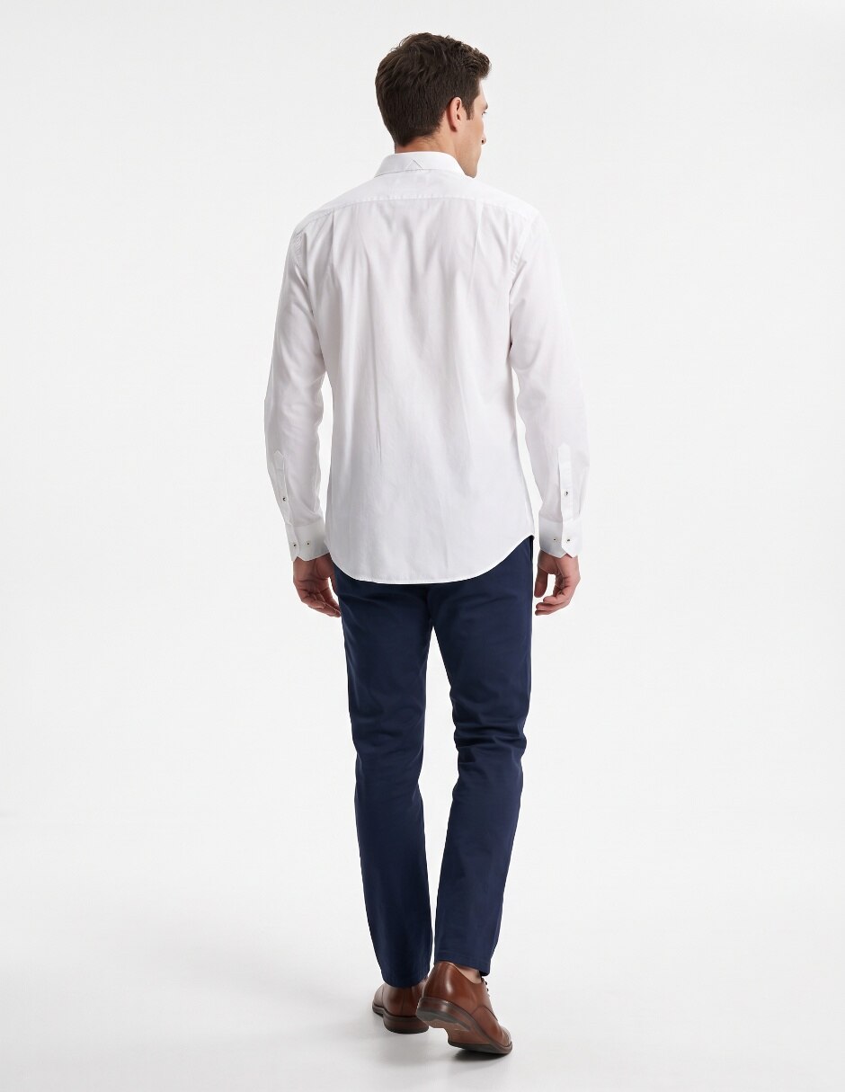 Camisa casual de algodón manga larga para hombre 2