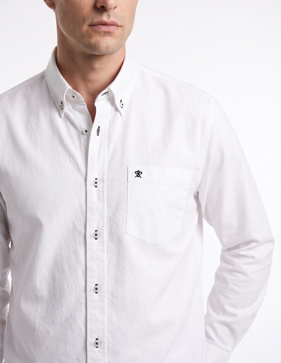 Camisa casual de algodón manga larga para hombre 3