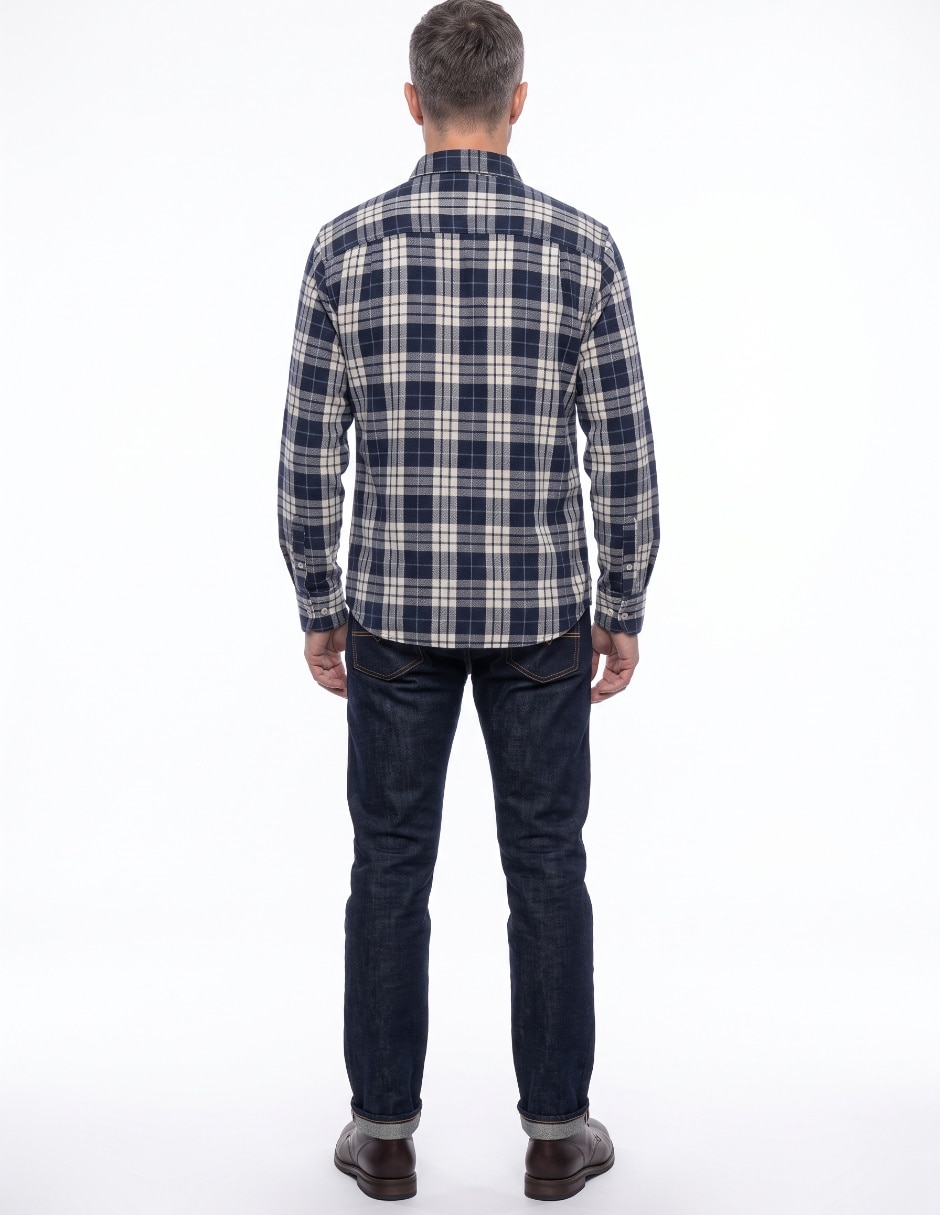 Camisa casual manga larga para hombre 2