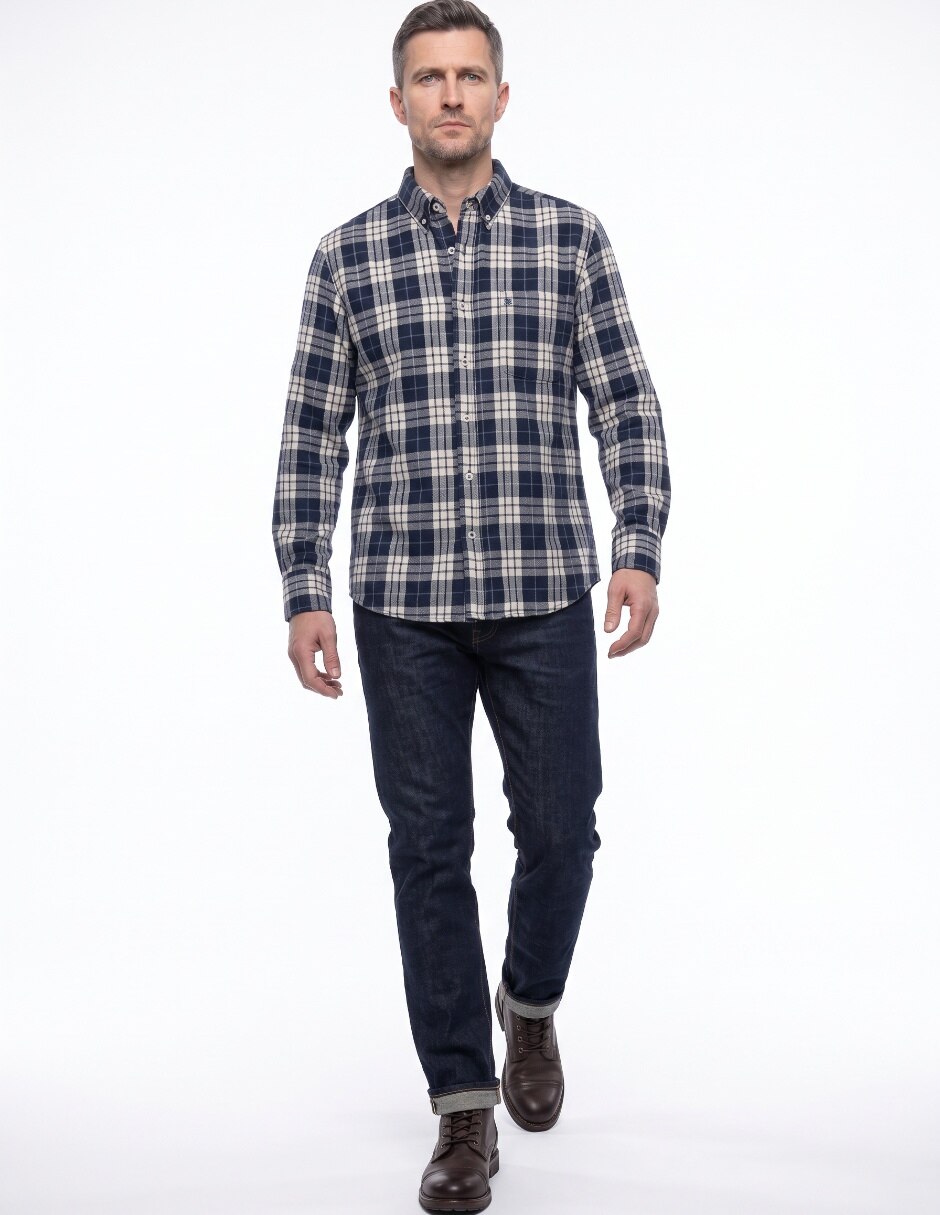 Camisa casual manga larga para hombre 3