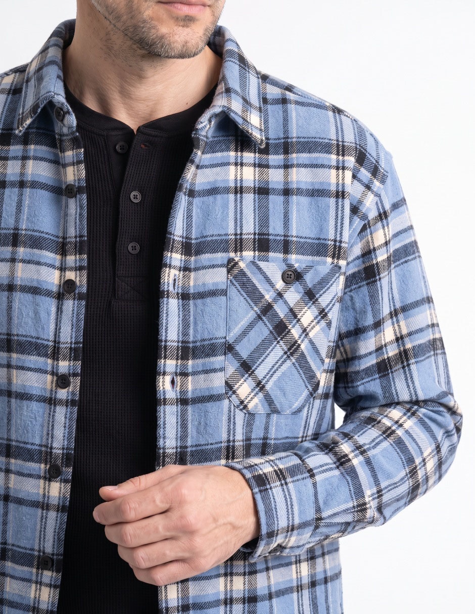 Camisa casual manga larga para hombre 3