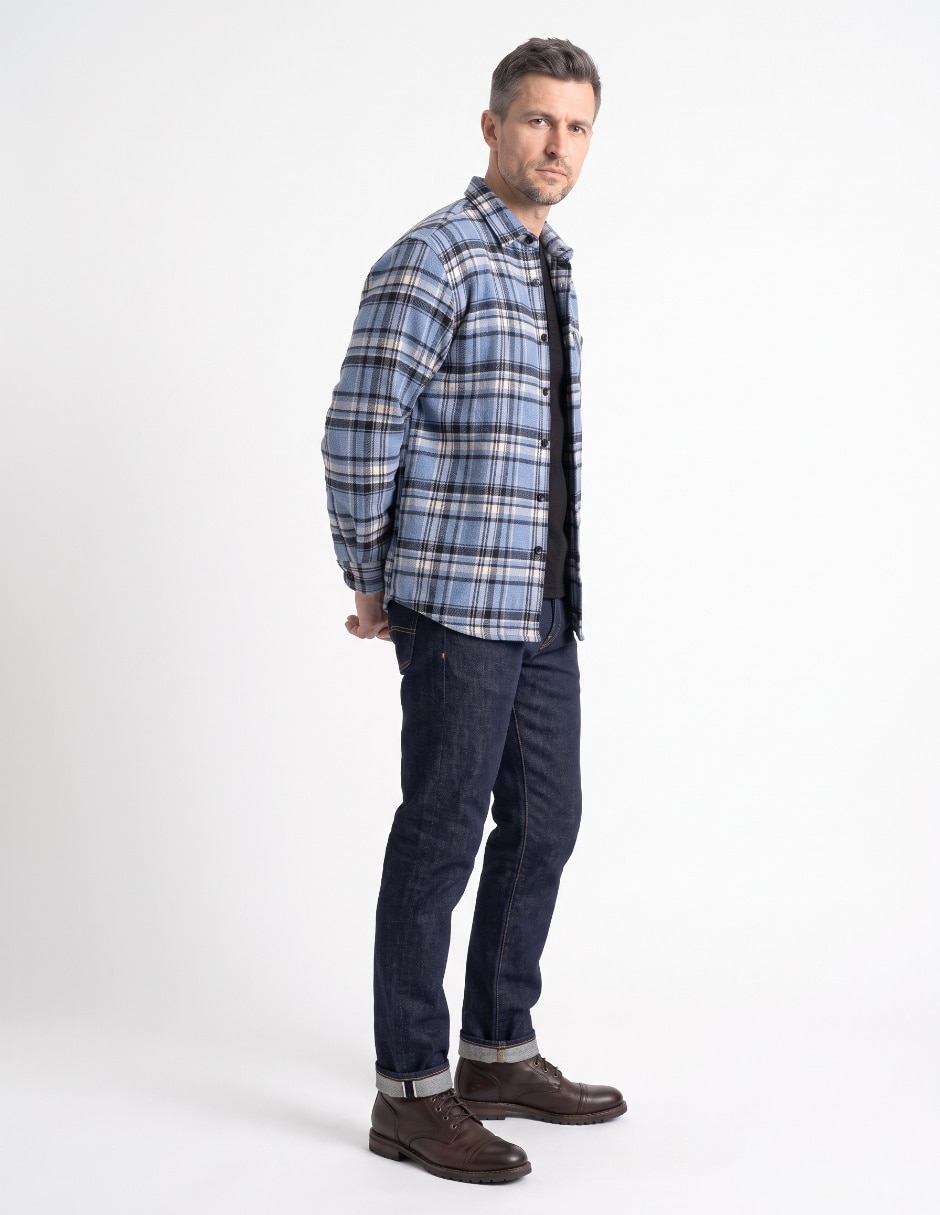 Camisa casual manga larga para hombre 4