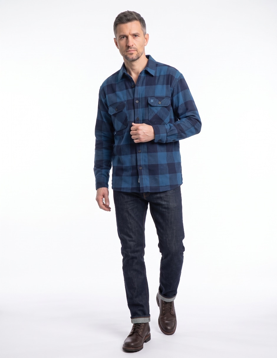 Camisa casual manga larga para hombre 3