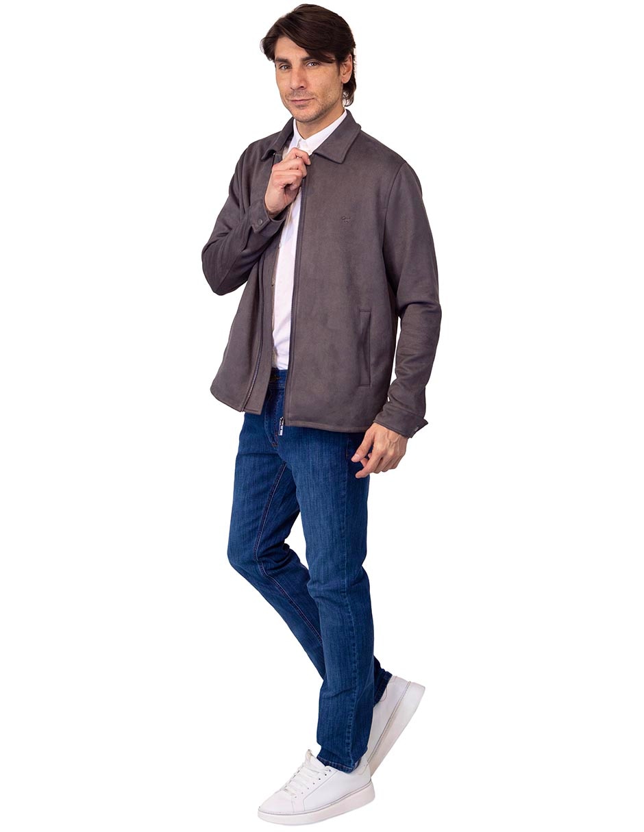 Chamarra casual impermeable con bolsillos para hombre