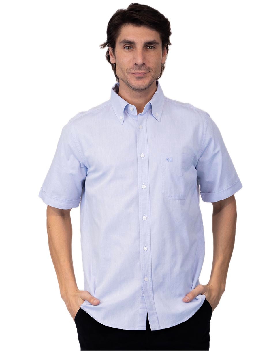 Camisa casual de algodón manga corta para hombre