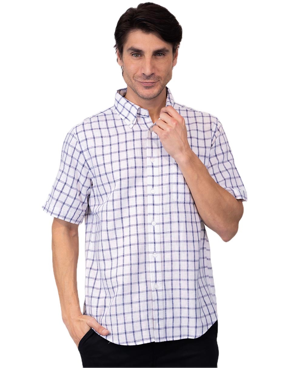 Camisa casual manga corta para hombre