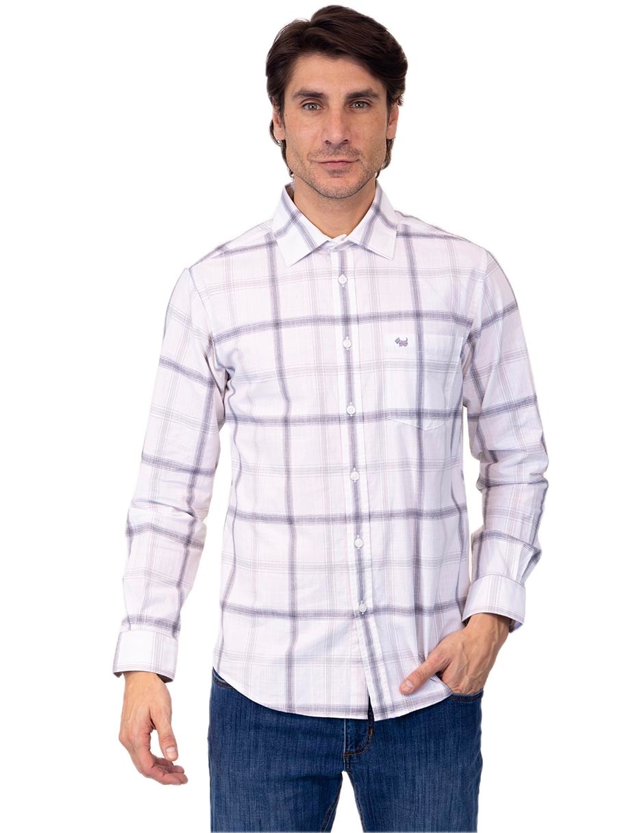 Camisa casual de algodón manga larga para hombre Camisa casual de algodón manga larga para hombre