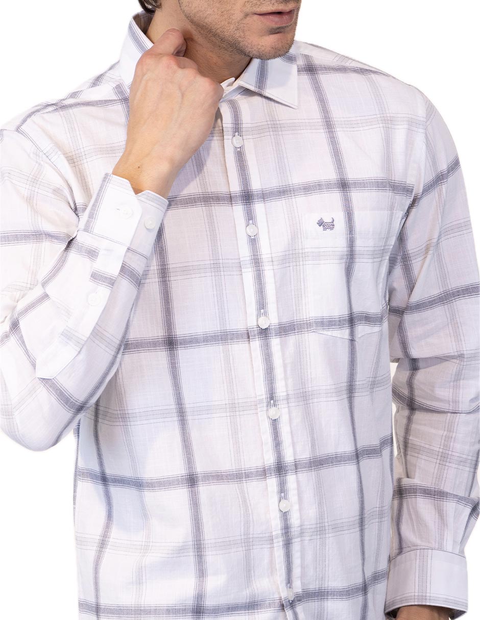 Camisa casual de algodón manga larga para hombre 2