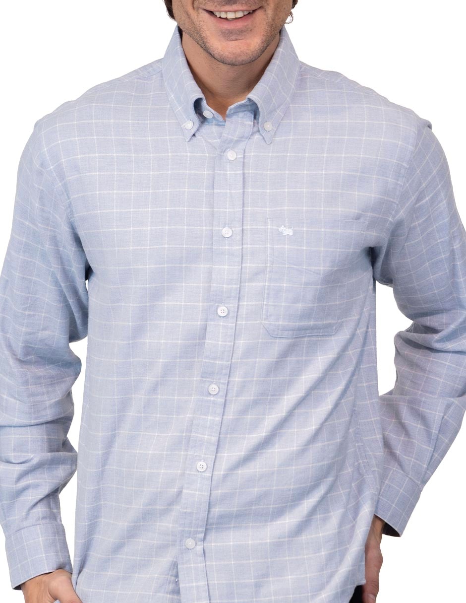 Camisa casual de algodón manga larga para hombre 2