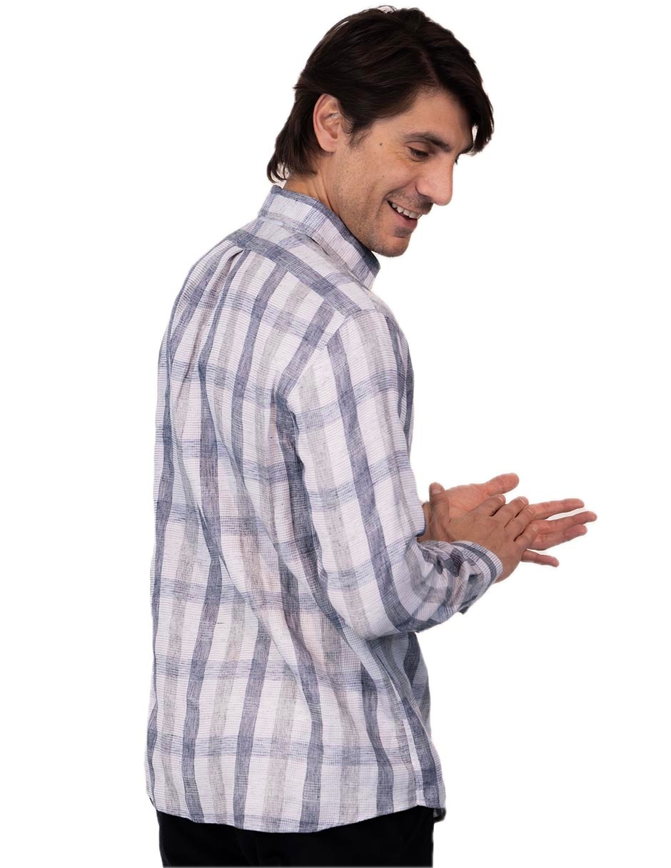Camisa casual de algodón manga larga para hombre 3