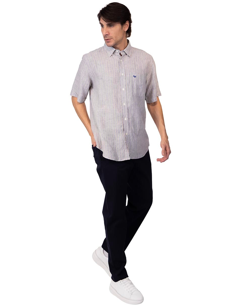 Camisa casual manga corta para hombre 4