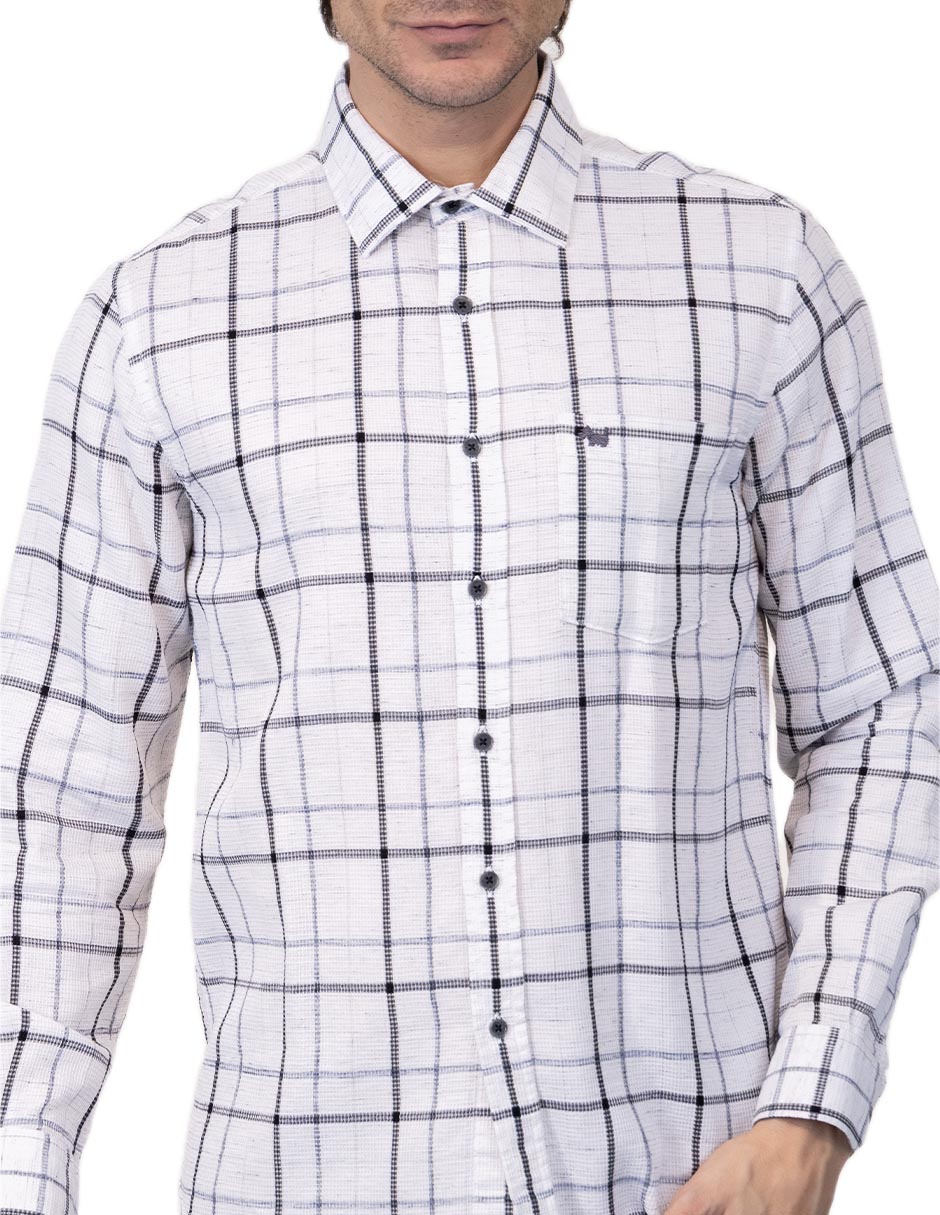 Camisa casual de algodón manga larga para hombre 2