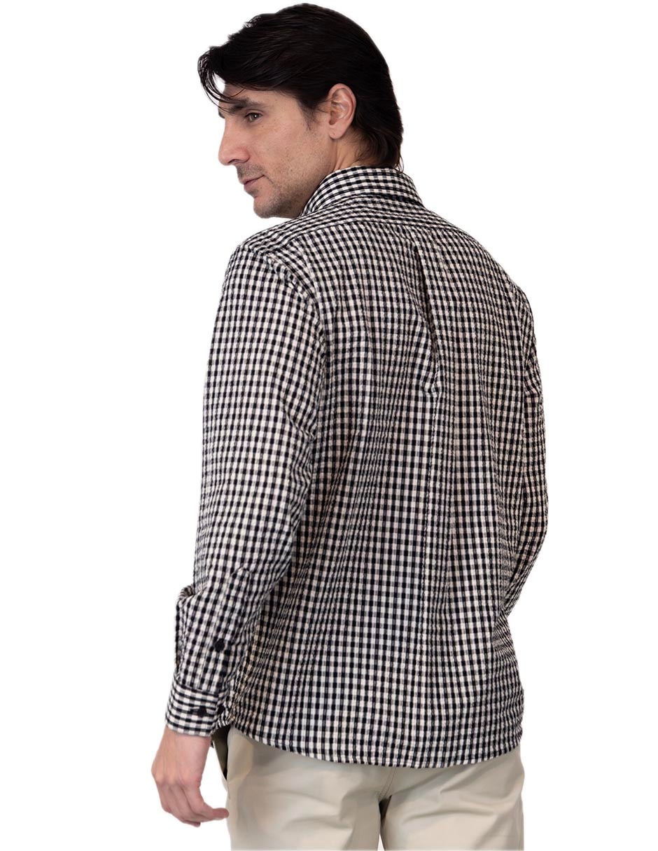 Camisa casual manga larga para hombre 3