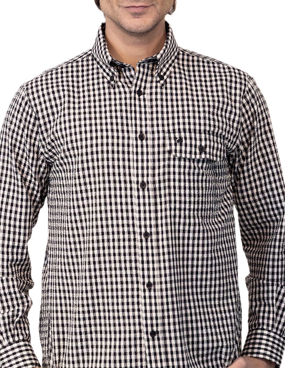 Camisa casual manga larga para hombre 2