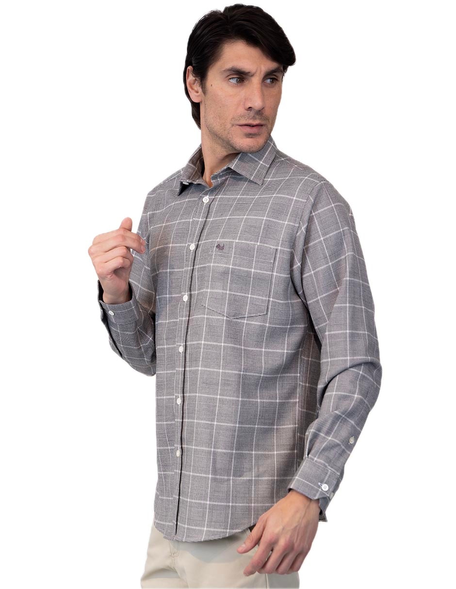Camisa casual manga larga para hombre