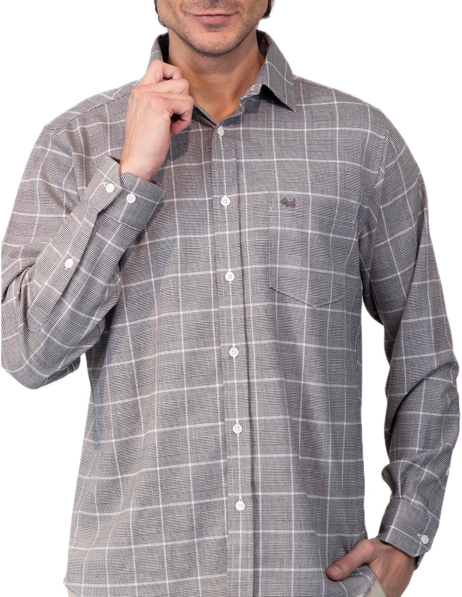 Camisa casual manga larga para hombre 2