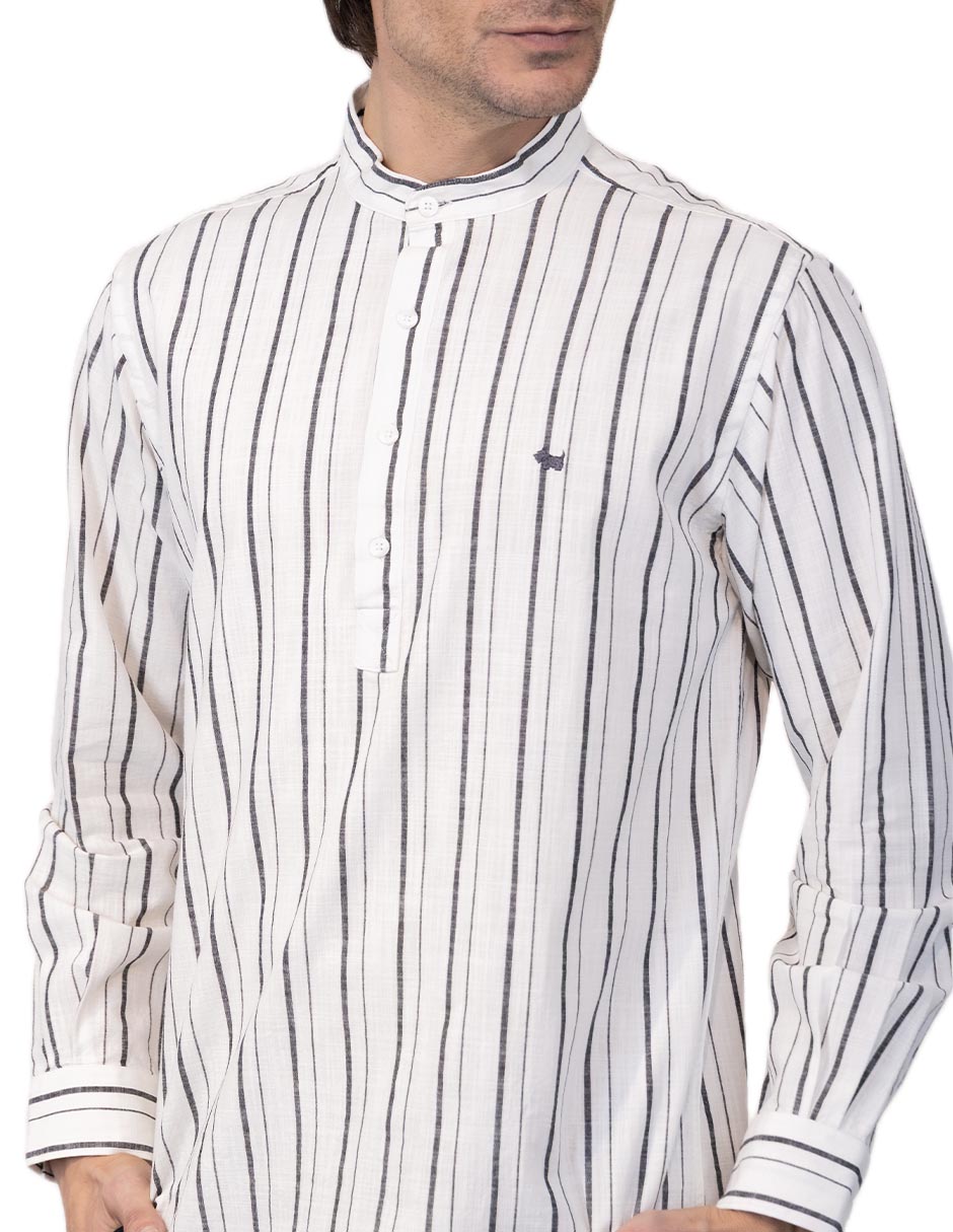 Camisa casual de algodón manga larga para hombre 2