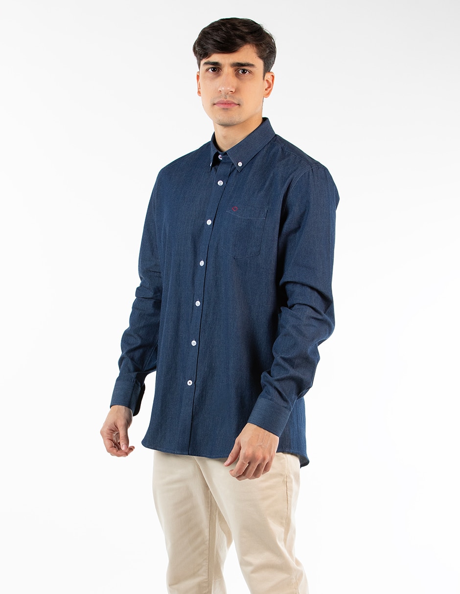 Camisa casual de algodón manga larga para hombre 3