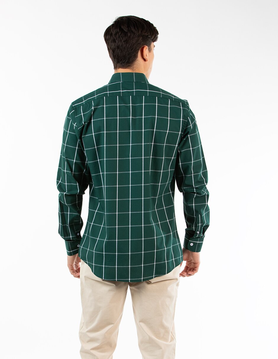 Camisa casual de algodón manga larga para hombre 2