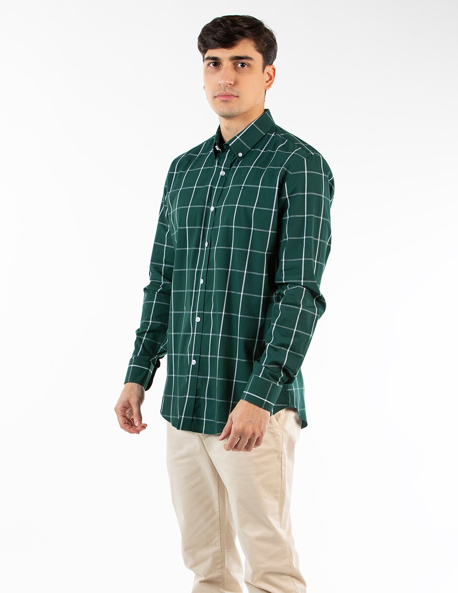 Camisa casual de algodón manga larga para hombre 3