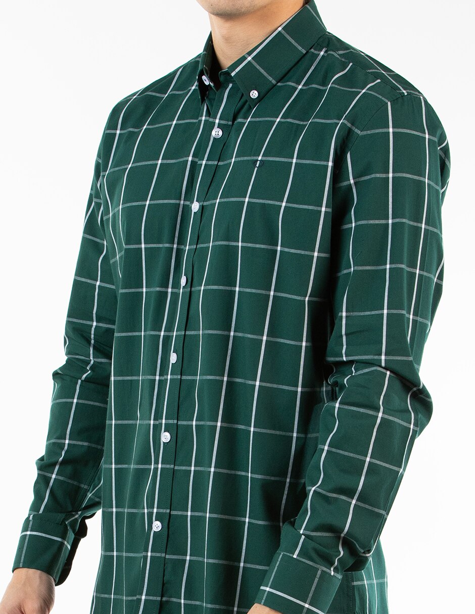 Camisa casual de algodón manga larga para hombre 4