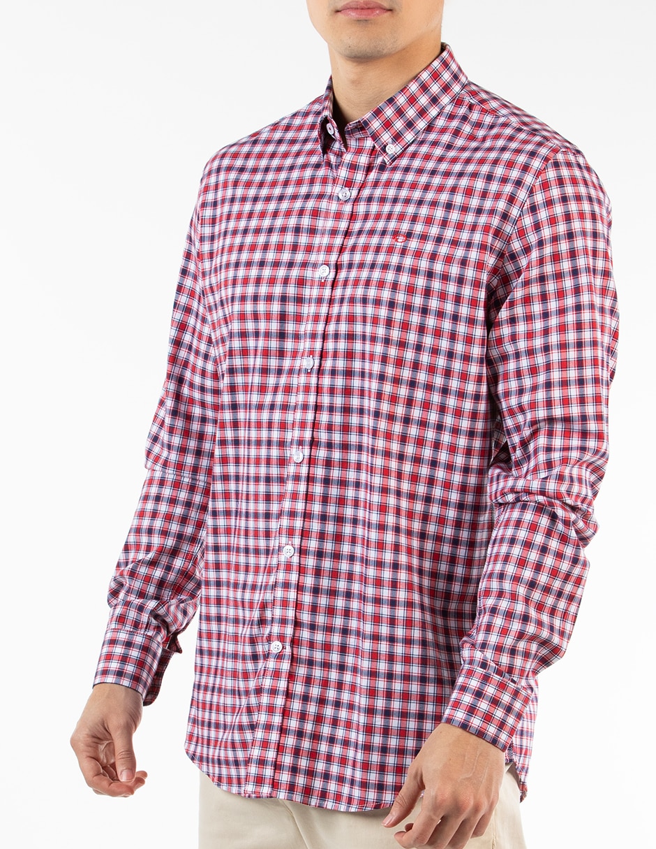 Camisa casual de algodón manga larga para hombre 4