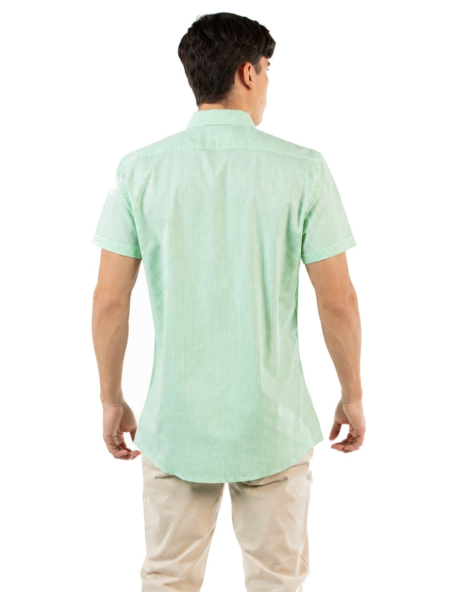Camisa casual oscar de la renta manga corta para hombre 2