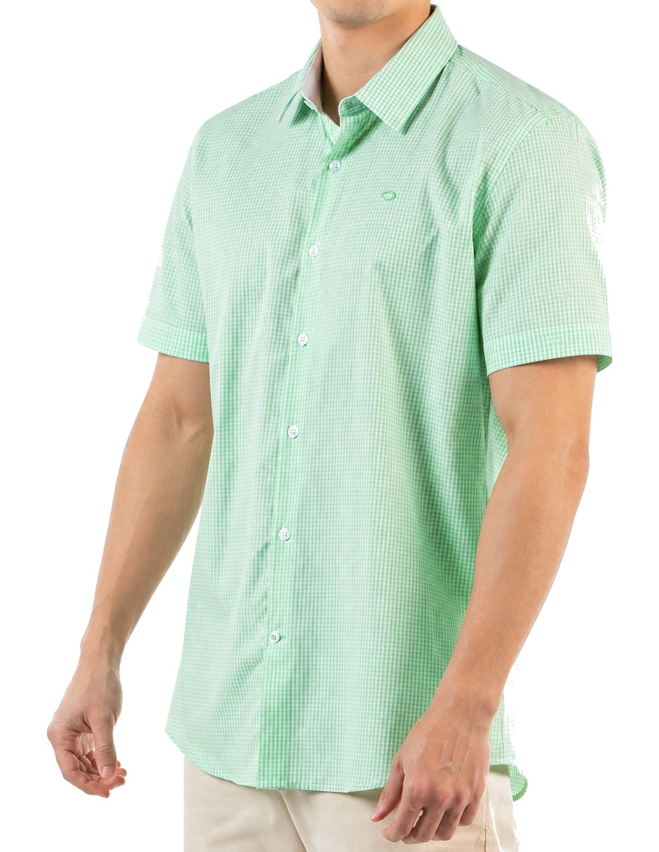 Camisa casual oscar de la renta manga corta para hombre 4