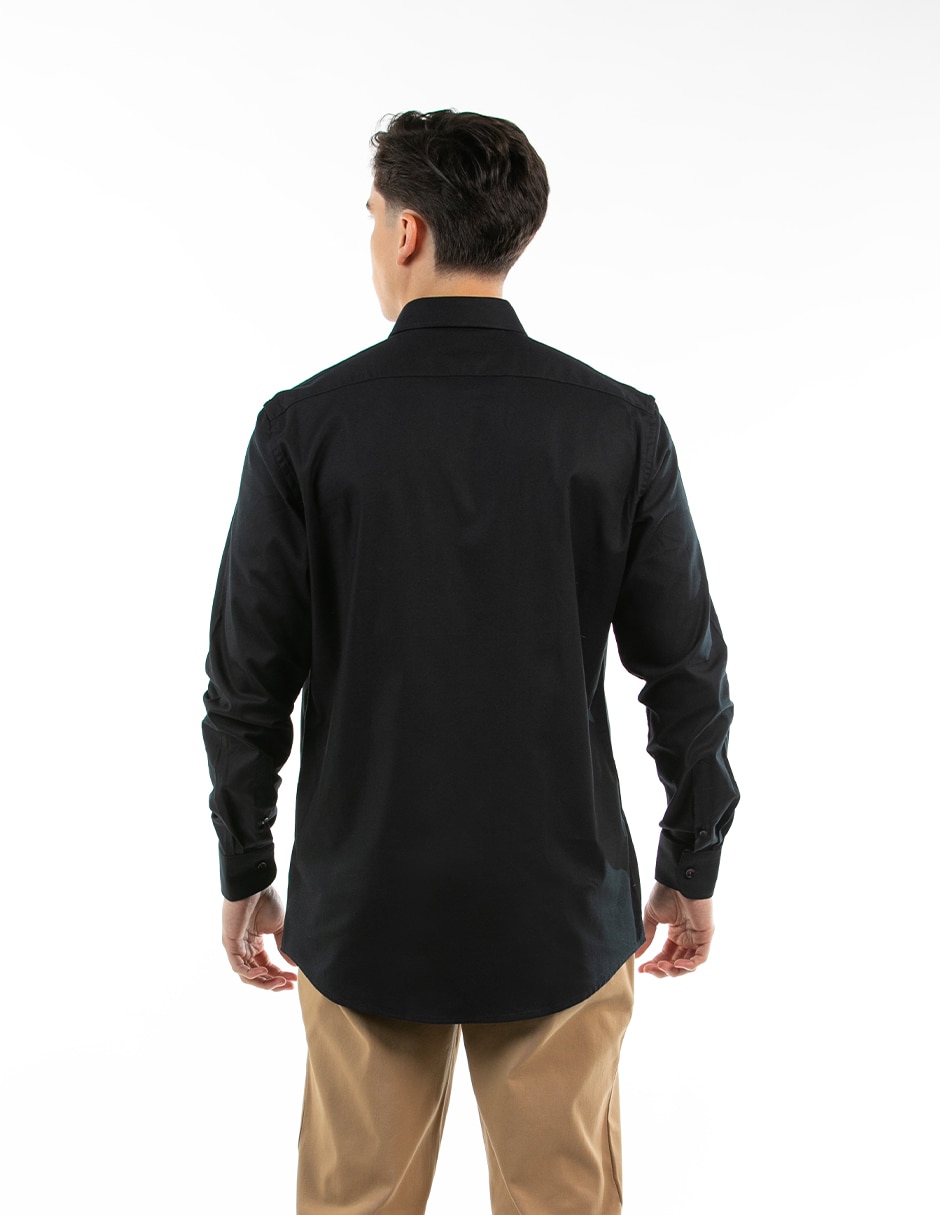 Camisa casual de algodón manga larga para hombre 2