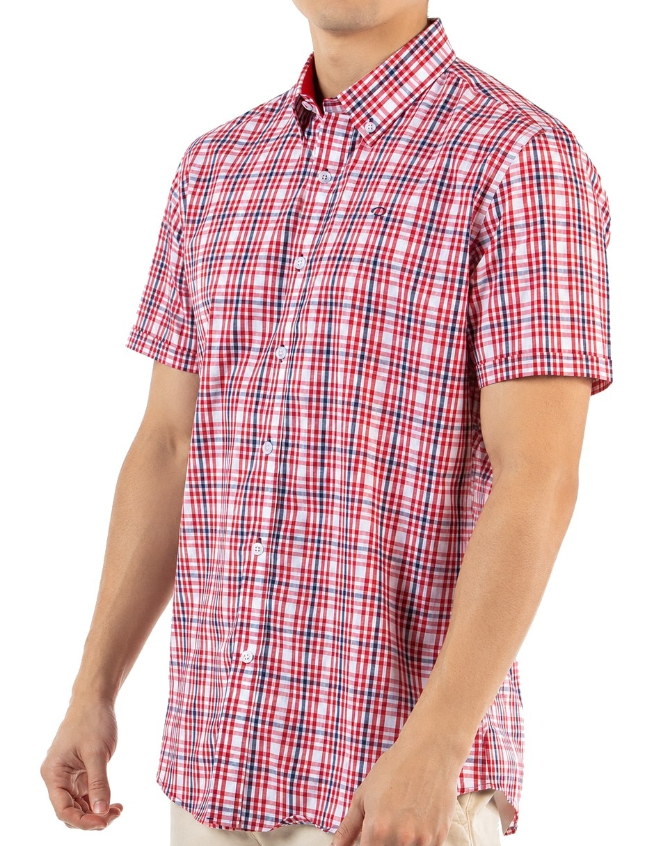 Camisa casual oscar de la renta manga corta para hombre 4