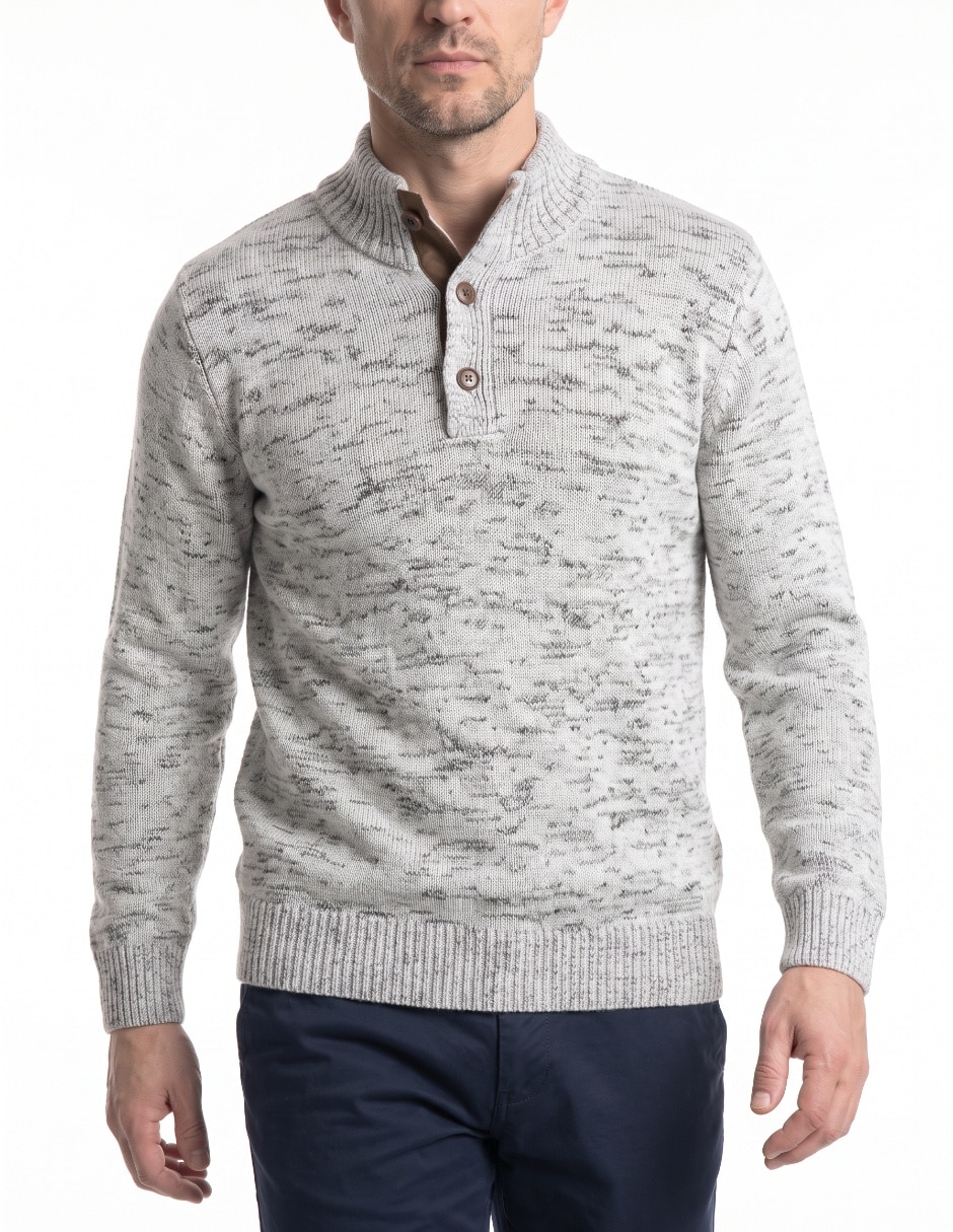 Suéter cuello con cierre para hombre 3