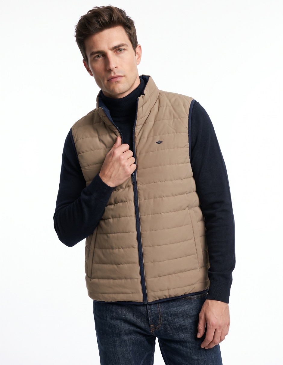 Chamarra casual con bolsillos para hombre