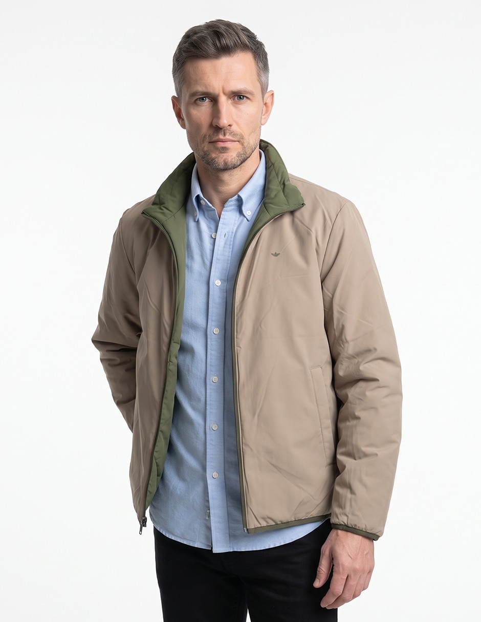 Chamarra casual con bolsillos para hombre