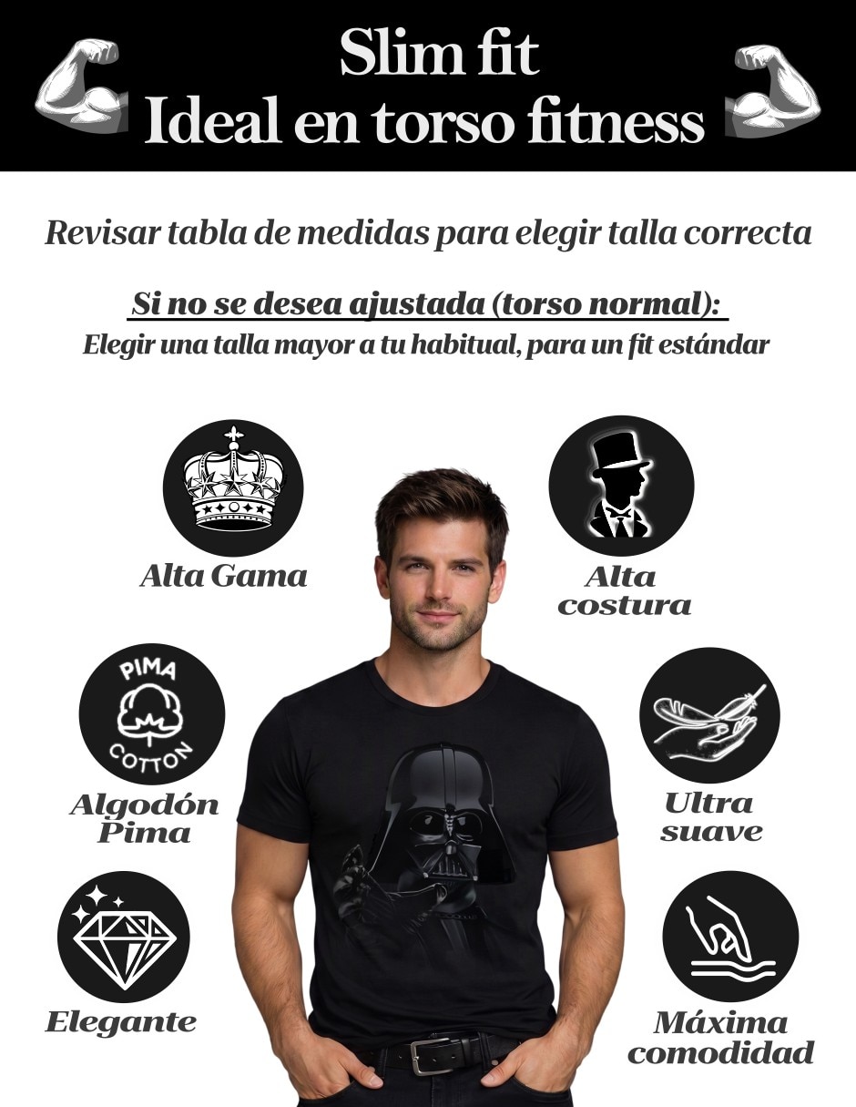 Playera guerra de las galaxias cuello redondo para hombre 5